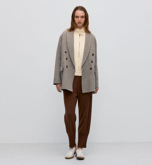 BACCA「オートミールダブルフェイス リバージャケットコート」|テーラードジャケット|