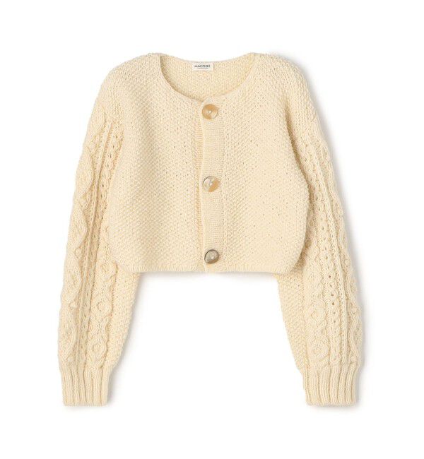 MACPHEE「ハンドニット ショートカーディガン」|カーディガン|11 ホワイト