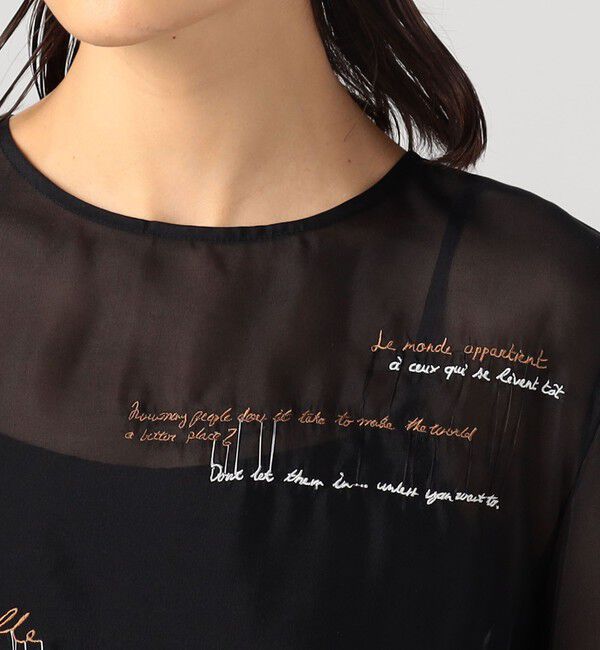 DES PRES「メッセージエンブロイダリー プルオーバーブラウス」|シャツ・ブラウス|