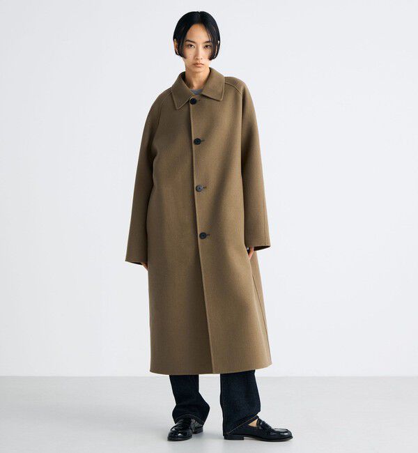 Edition「ウールカシミヤ ダブルフェイス ロングコート」|ステンカラーコート|
