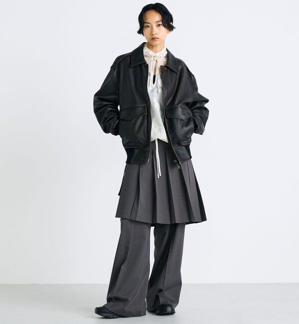 Edition「クラッシュレザー A-2ジャケット」|ダッフルコート|