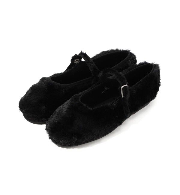 TOMORROWLAND GOODS「Sciuscia フェイクファー メリージェーン」|その他|19 ブラック