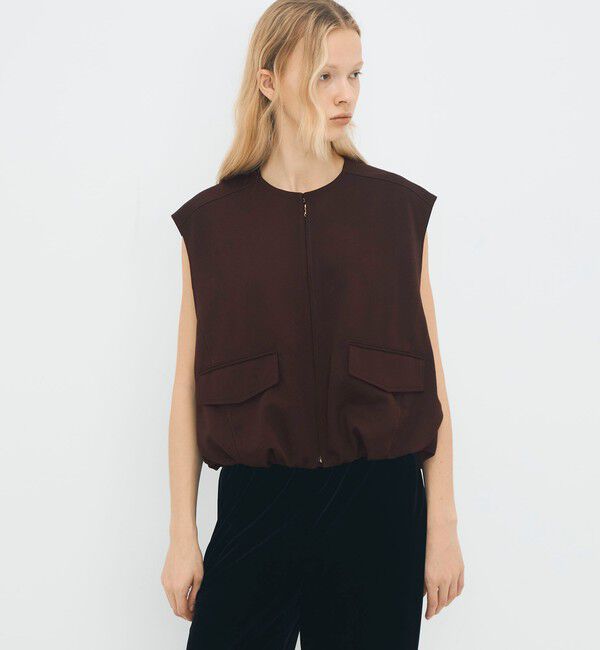 CABaN「ウールギャバジン バルーンジレ」|ベスト・ジレ|