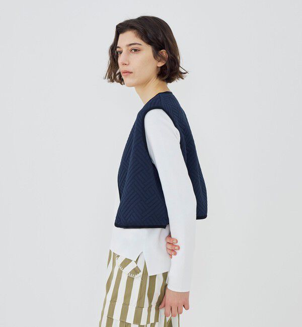 TOMORROWLAND GOODS「【別注】V::room キルティング ショートベスト」|ベスト・ジレ|