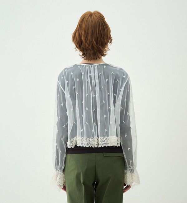 MACPHEE「ビンテージレース キャンディースリーブブラウス」|シャツ・ブラウス|