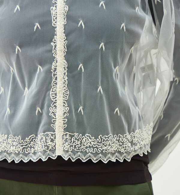 MACPHEE「ビンテージレース キャンディースリーブブラウス」|シャツ・ブラウス|