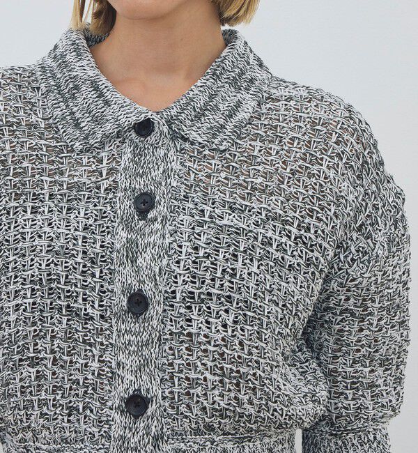 DES PRES「ギマコットン ハーフスリーブポロカーディガン」|カーディガン|