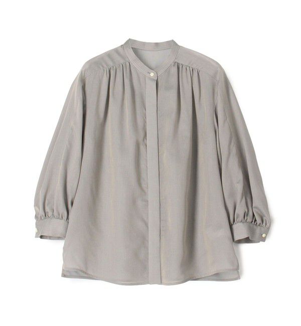 TOMORROWLAND collection「レーヨンキュプラシャンブレー ギャザーブラウス」|シャツ・ブラウス|61 ライトブルー