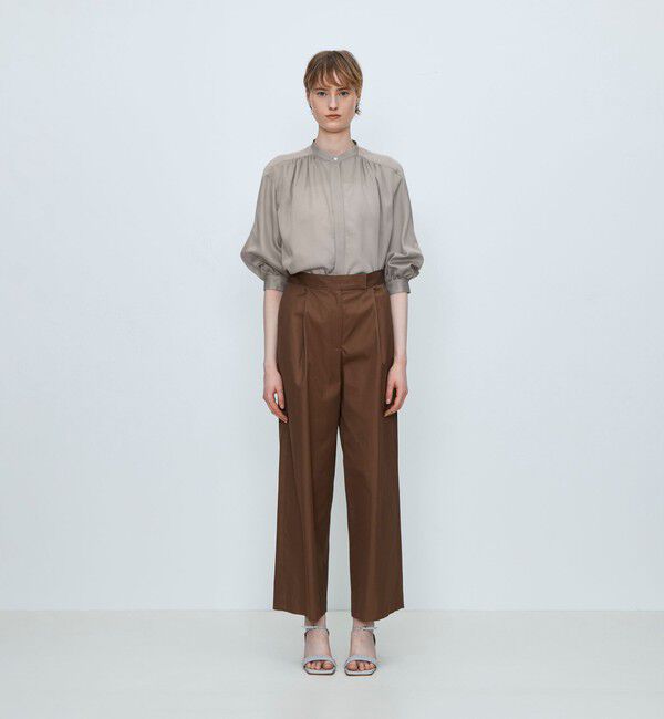 TOMORROWLAND collection「レーヨンキュプラシャンブレー ギャザーブラウス」|シャツ・ブラウス|