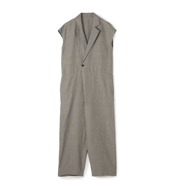 GALERIE VIE「リネンキュプラシルクコンパクト チェスターカラーオールインワン」|オールインワン|18 ブラック系