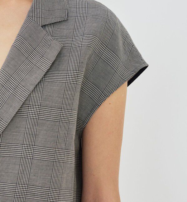 GALERIE VIE「リネンキュプラシルクコンパクト チェスターカラーオールインワン」|オールインワン|