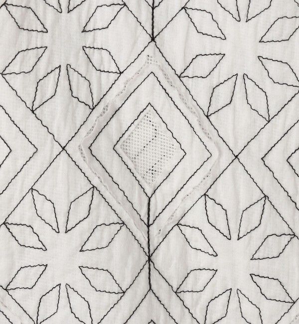 TOMORROWLAND MENS「コットンローン刺繍ステッチ オープンカラーハーフスリーブシャツ」|シャツ・ブラウス|