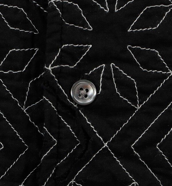 TOMORROWLAND MENS「コットンローン刺繍ステッチ オープンカラーハーフスリーブシャツ」|シャツ・ブラウス|