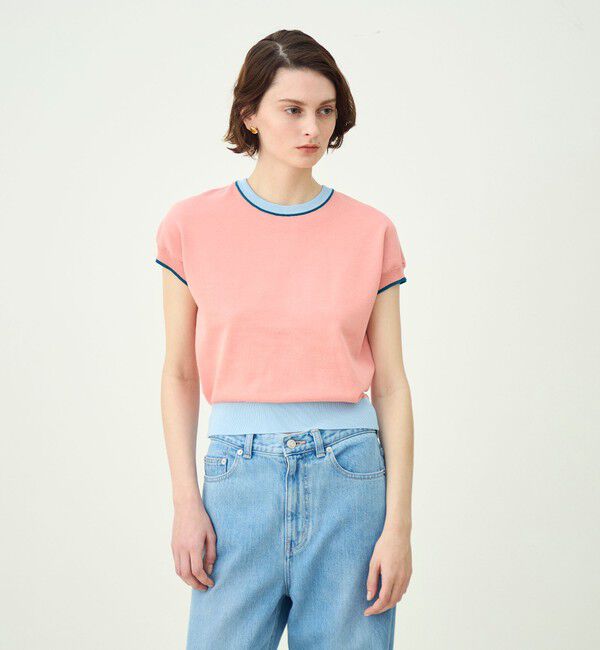 MACPHEE「ドライコットン フレンチスリーブプルオーバー」|ニット・セーター|