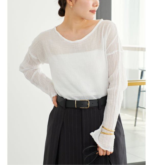 Plage「《WEB限定追加》LES ATELIERS FRANCAIS DE CONFECTION 別注 T-ブラウス」|シャツ・ブラウス|