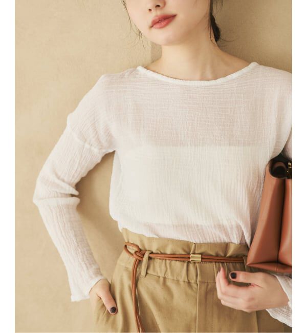 Plage「《WEB限定追加》LES ATELIERS FRANCAIS DE CONFECTION 別注 T-ブラウス」|シャツ・ブラウス|ホワイト