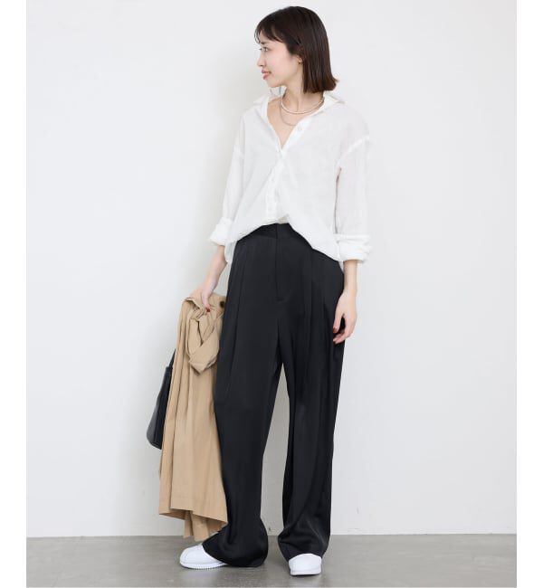 SLOBE IENA「《追加2》リネンコットンレギュラーシャツ」|シャツ・ブラウス|