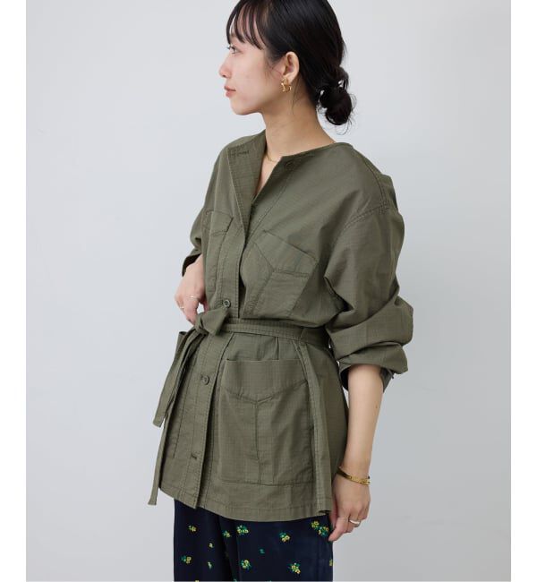 SLOBE IENA「《追加》ノーカラーサファリブルゾン」|その他|