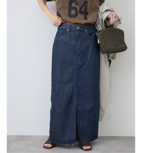 SLOBE IENA「《WEBのみ4サイズ展開》LE DENIM スリットフレアデニムスカート」|スカート|