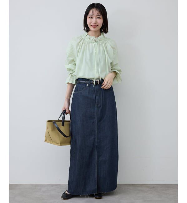 SLOBE IENA「《WEBのみ4サイズ展開》LE DENIM スリットフレアデニムスカート」|スカート|