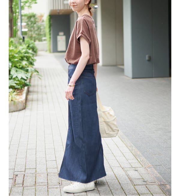 SLOBE IENA「《WEBのみ4サイズ展開》LE DENIM スリットフレアデニムスカート」|スカート|