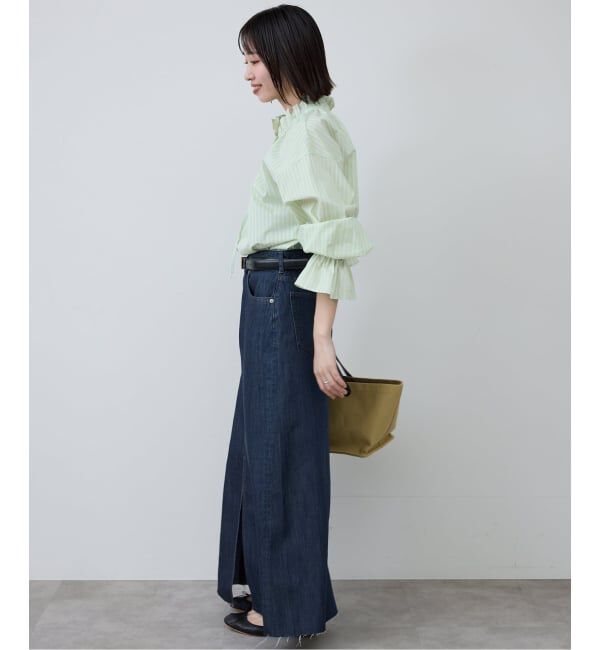 SLOBE IENA「《WEBのみ4サイズ展開》LE DENIM スリットフレアデニムスカート」|スカート|