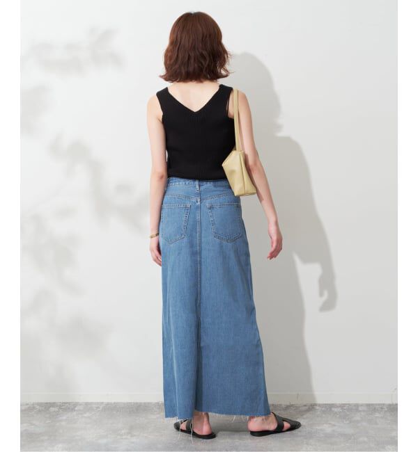 SLOBE IENA「《WEBのみ4サイズ展開》LE DENIM スリットフレアデニムスカート」|スカート|