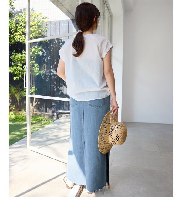 SLOBE IENA「《WEBのみ4サイズ展開》LE DENIM スリットフレアデニムスカート」|スカート|