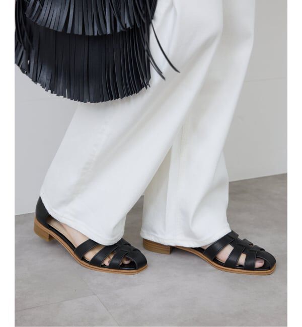 SLOBE IENA「《追加2予約》SLOBE レザーグルカサンダル」|サンダル|