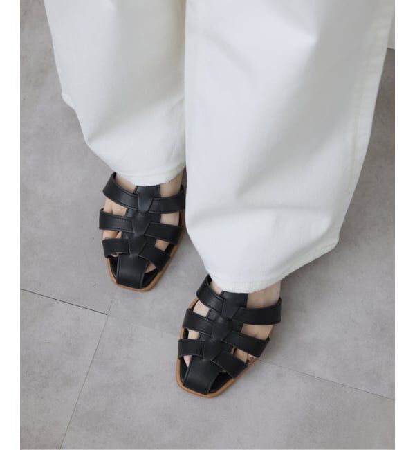 SLOBE IENA「《追加2予約》SLOBE レザーグルカサンダル」|サンダル|