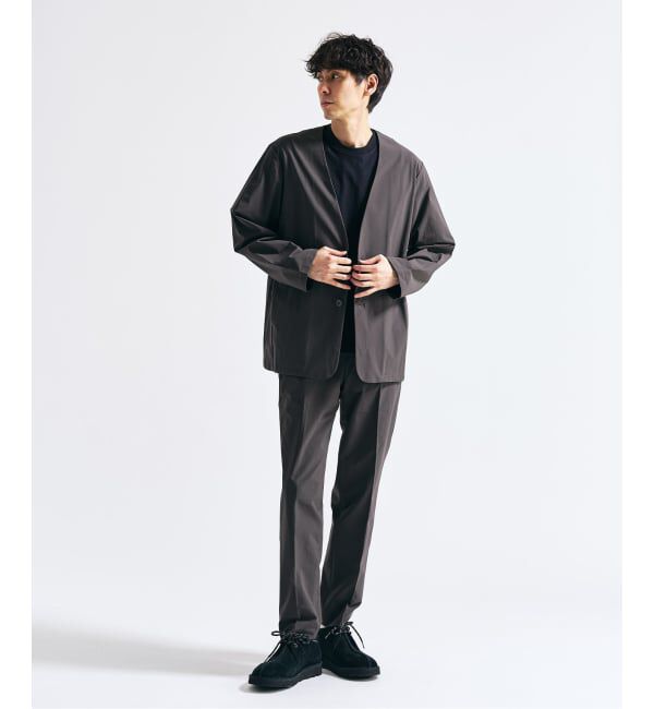 417 EDIFICE「【FREE MOTION】 カーディガンジャケット」|ノーカラージャケット|