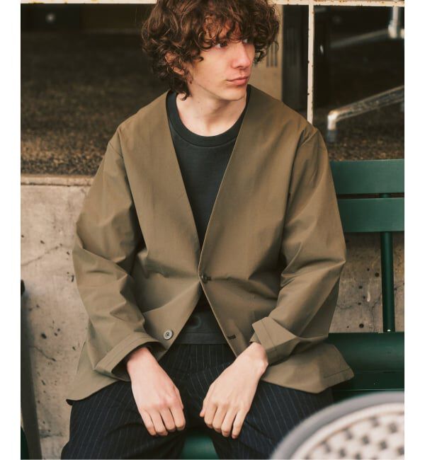 417 EDIFICE「【FREE MOTION】 カーディガンジャケット」|ノーカラージャケット|