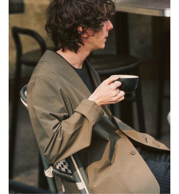 417 EDIFICE「【FREE MOTION】 カーディガンジャケット」|ノーカラージャケット|