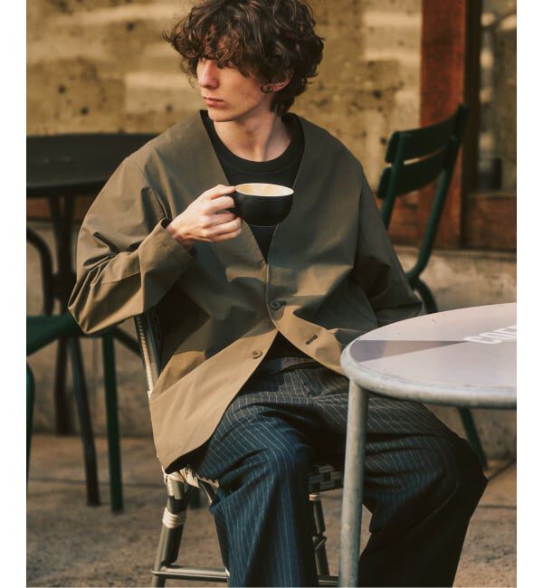 417 EDIFICE「【FREE MOTION】 カーディガンジャケット」|ノーカラージャケット|