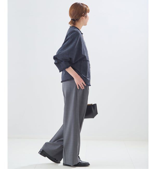 journal standard L'essage「カラミTWEEDドルマンジャケット」|ノーカラージャケット|