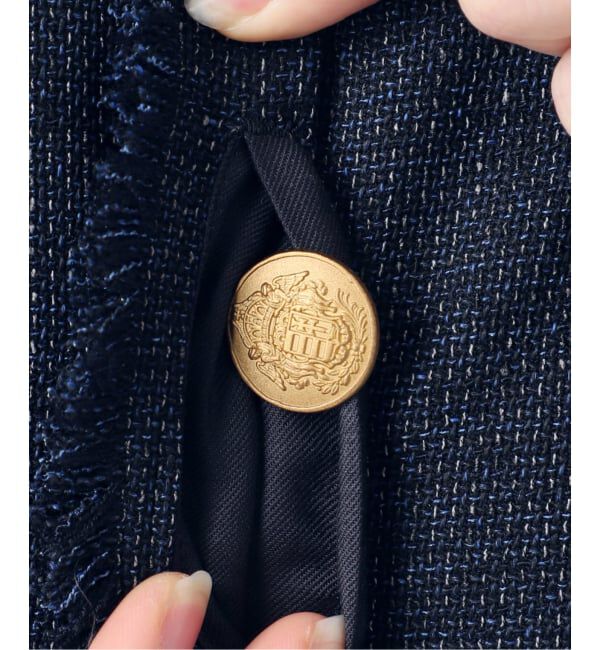 journal standard L'essage「カラミTWEEDドルマンジャケット」|ノーカラージャケット|