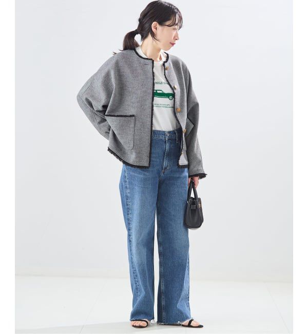 journal standard L'essage「カラミTWEEDドルマンジャケット」|ノーカラージャケット|