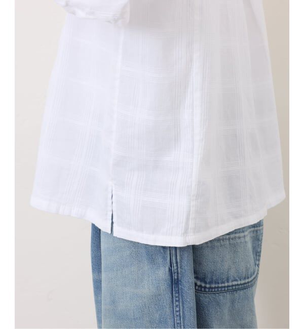 journal standard luxe「《予約》ドビーチェック NCフリルブラウス」|シャツ・ブラウス|