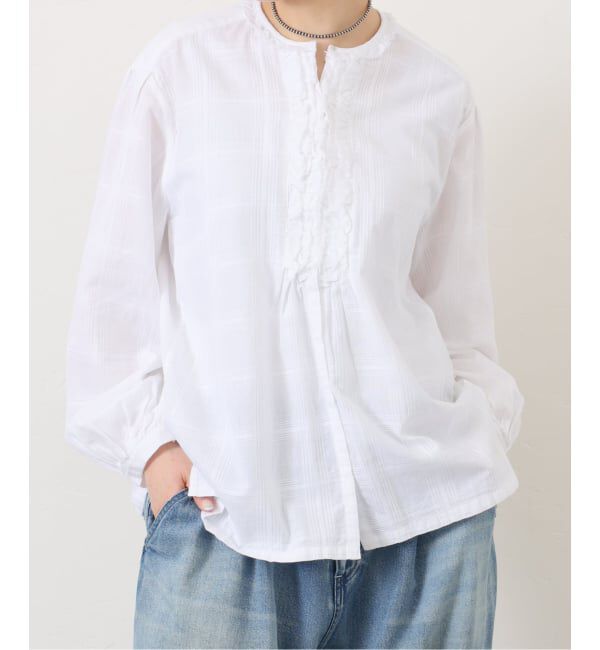 journal standard luxe「《予約》ドビーチェック NCフリルブラウス」|シャツ・ブラウス|