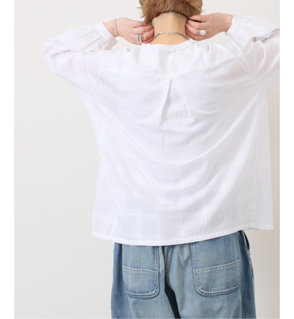 journal standard luxe「《予約》ドビーチェック NCフリルブラウス」|シャツ・ブラウス|