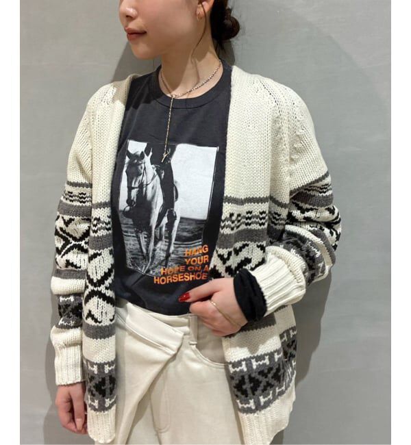 FRAMeWORK「ホースフォトロングTシャツ」|Tシャツ・カットソー|