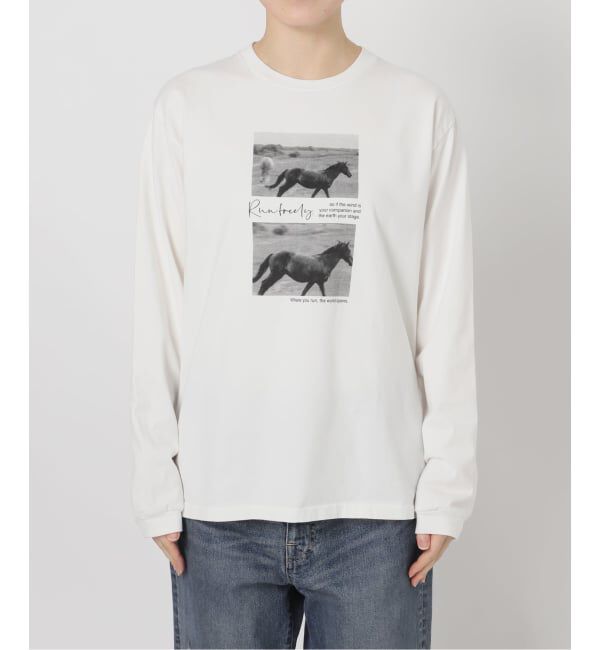 FRAMeWORK「ホースフォトロングTシャツ」|Tシャツ・カットソー|