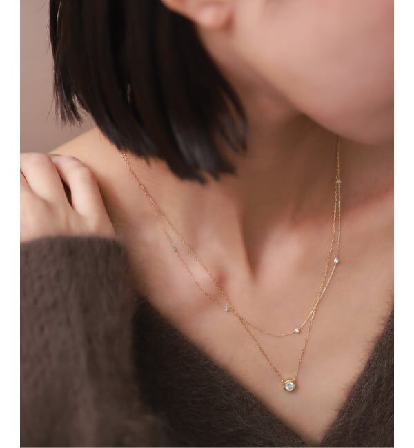Lilas by Spick&Span「フクリン0.28ctダイヤネックレス K18」|ネックレス|