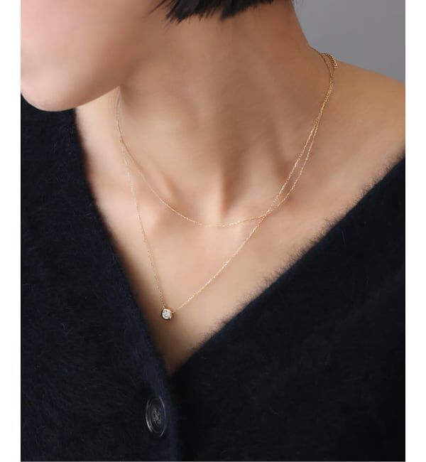 Lilas by Spick&Span「フクリン0.28ctダイヤネックレス K18」|ネックレス|