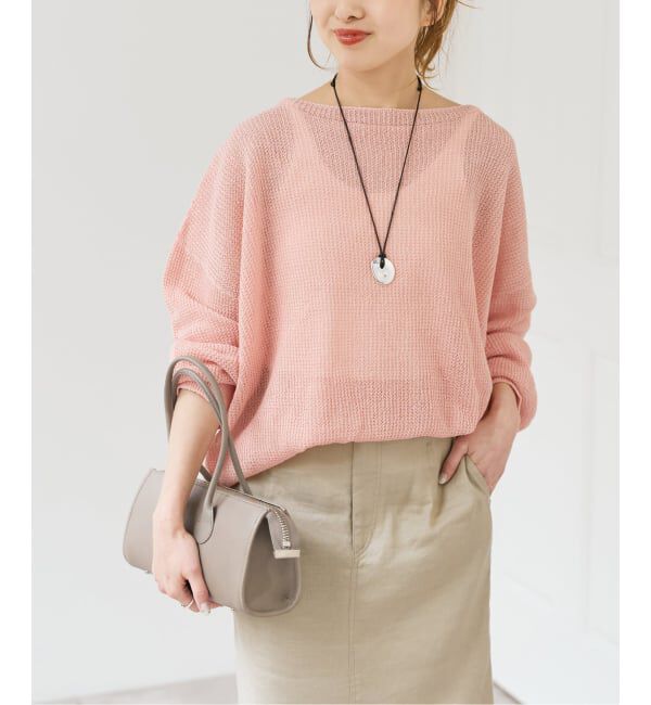 Spick and Span「コットンリネンギマリンクスルーズプルオーバー」|ニット・セーター|