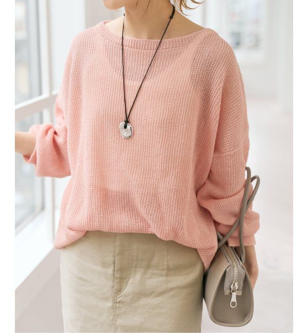 Spick and Span「コットンリネンギマリンクスルーズプルオーバー」|ニット・セーター|