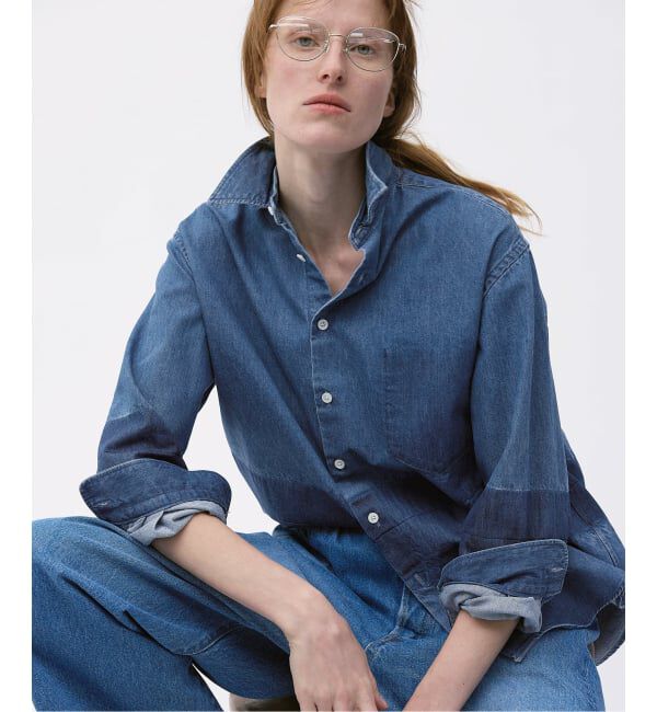 Glyph「《一部店舗+WEB限定》Glyph Garment Wash Denim Shirts」|シャツ・ブラウス|ネイビー