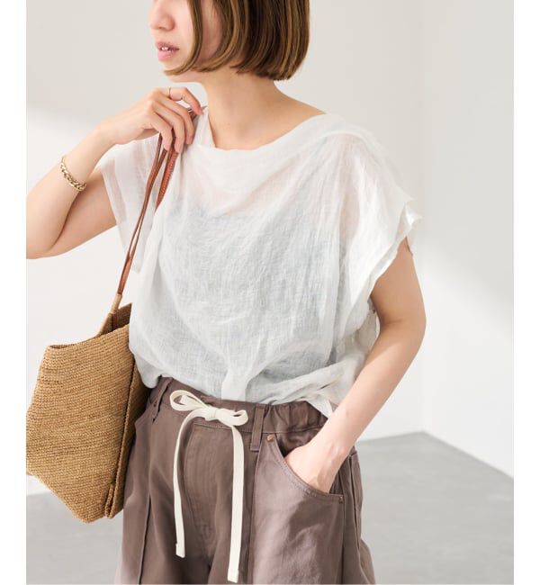 FRAMeWORK「enrica/エンリカ HANDWASHING ニュアンスブラウス」|シャツ・ブラウス|ホワイト