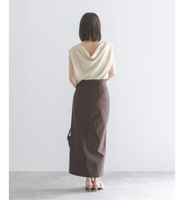 NOBLE「《WEB&なんばCITY店限定追加予約》ドレープサテン2WAYブラウス」|シャツ・ブラウス|