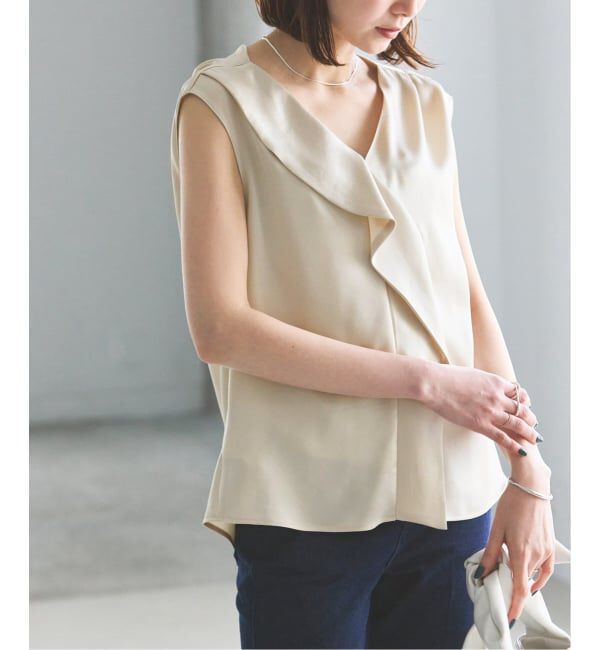 NOBLE「《WEB&なんばCITY店限定追加予約》ドレープサテン2WAYブラウス」|シャツ・ブラウス|